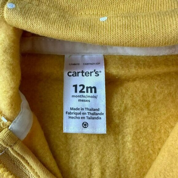 Carters yellow and white 3 piece set with rabbit bunny floral design infant girl - Picture 2 of 5